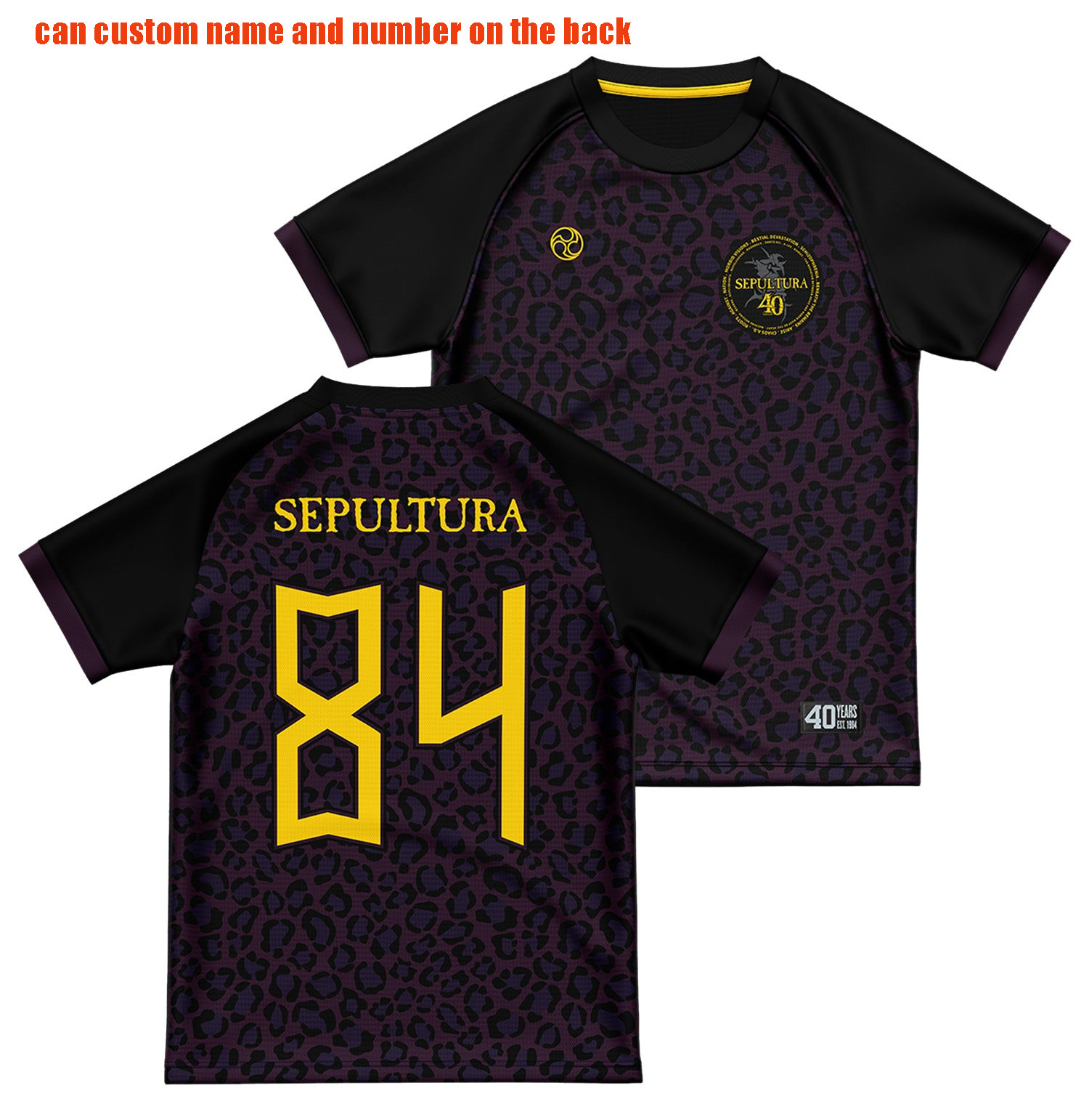Sepultura 40th Anniversary Soccer Jersey S-5XL AOP 3D Shirt Men Tee TD1374
