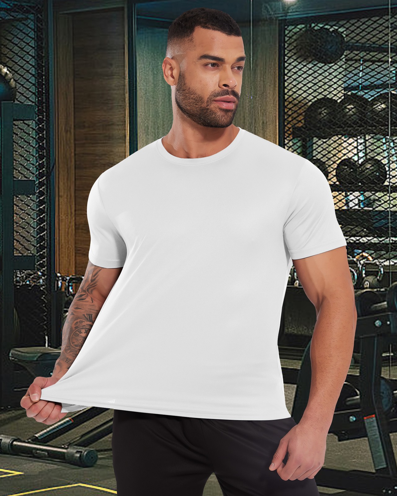 2-3 Pack Men’s Solid Short Sleeve T-shirts Soft Quick Dry Sports Gym Workout Top