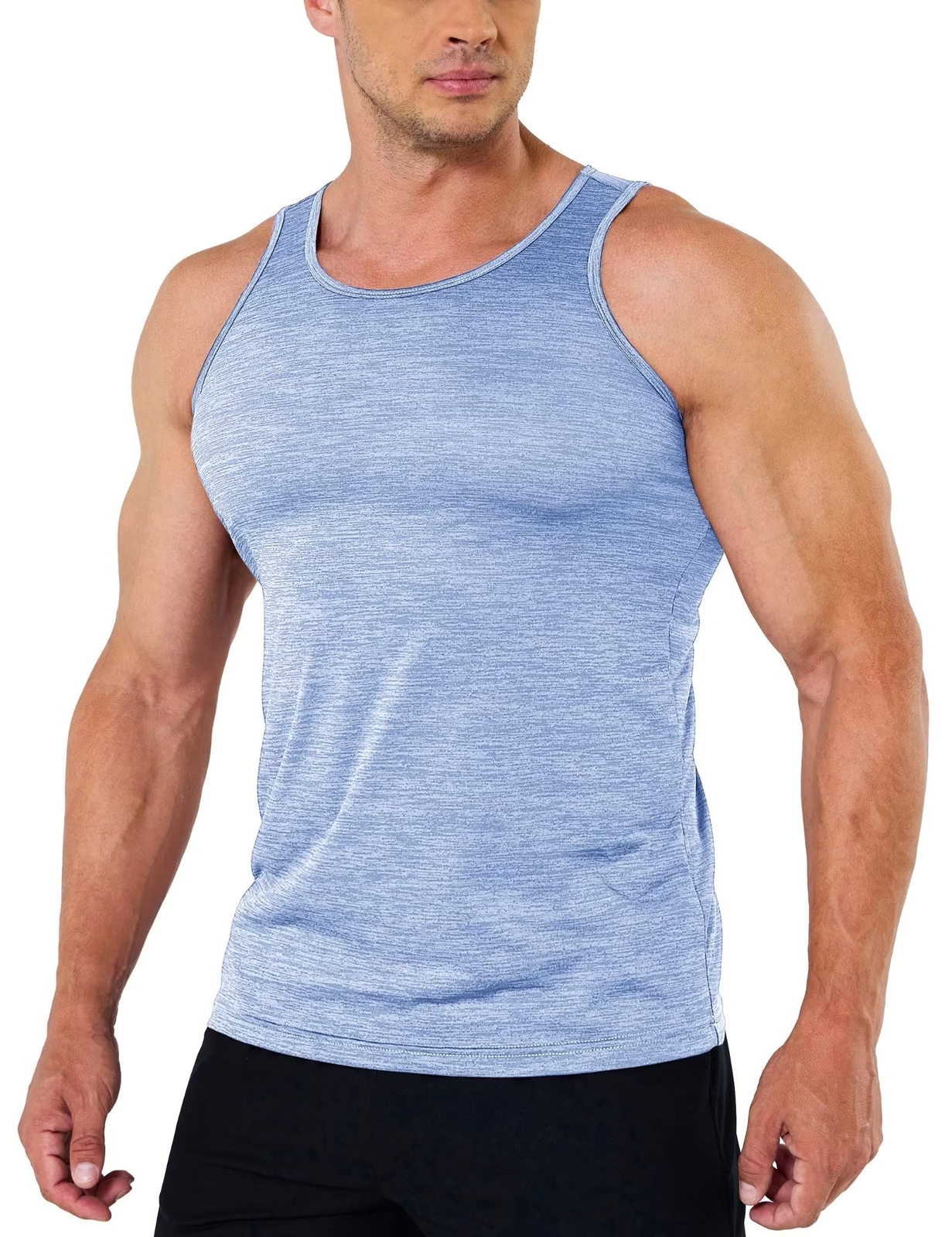 Men’s Tank Tops Sleeveless Gym Workout A-Shirt Quick Dry Muscle Shirt Summer Tee
