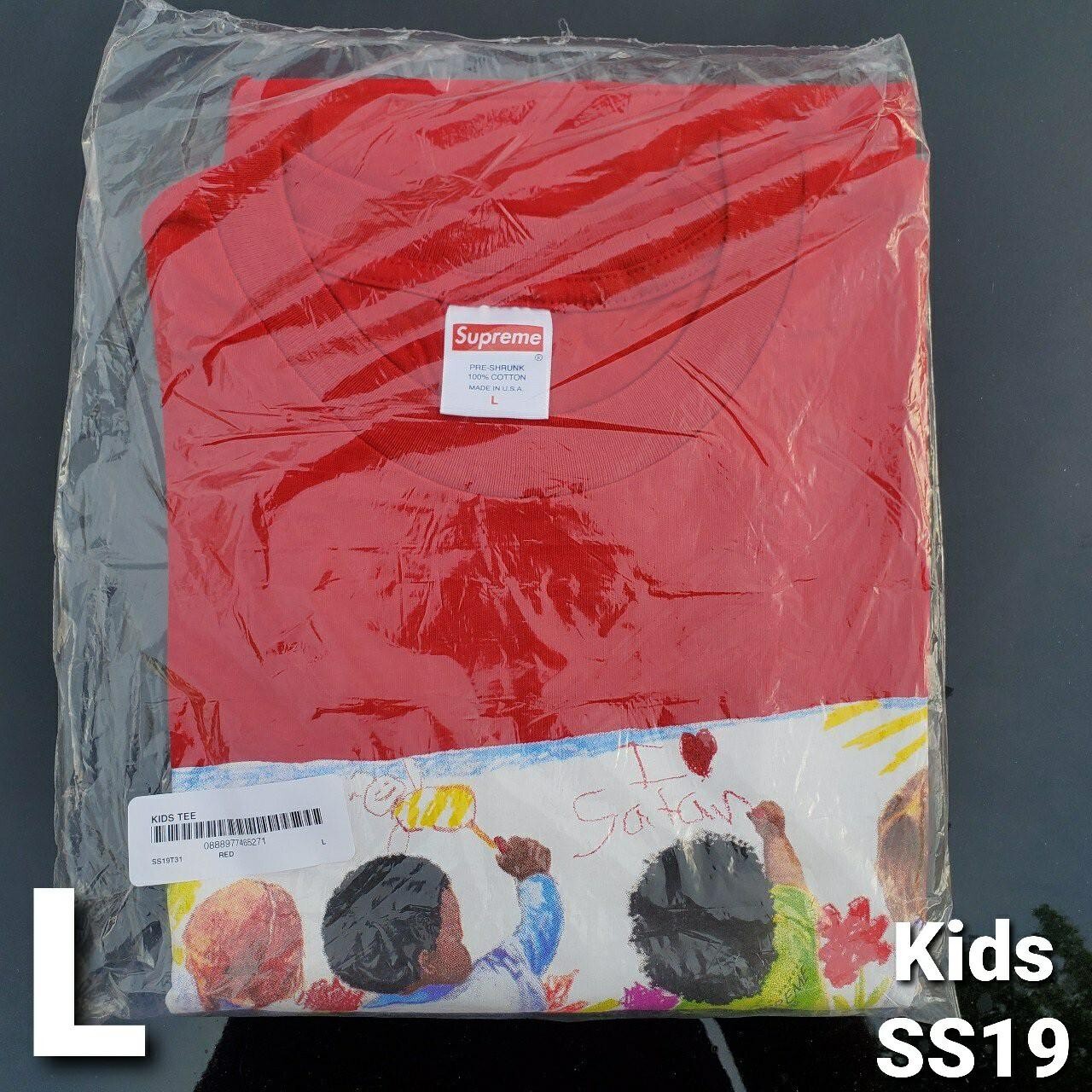 Supreme Kids Tee in Red Large SS19 Deadstock/ i love satan artwork / drawing
