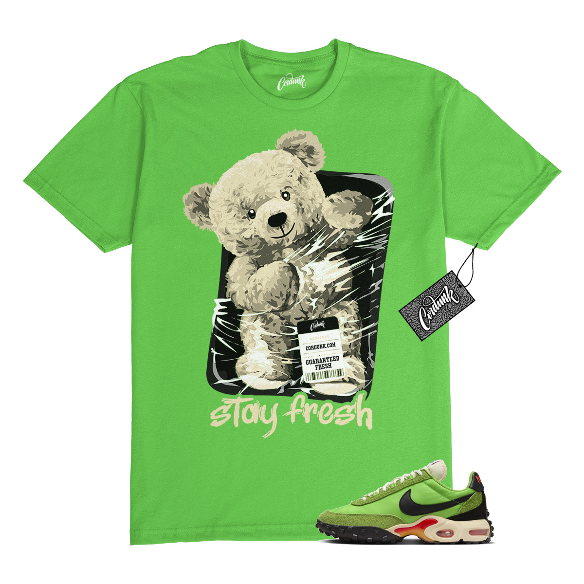 Air Max Waffle Racer Action Green Black Total Orange T Shirt to Match STAY
