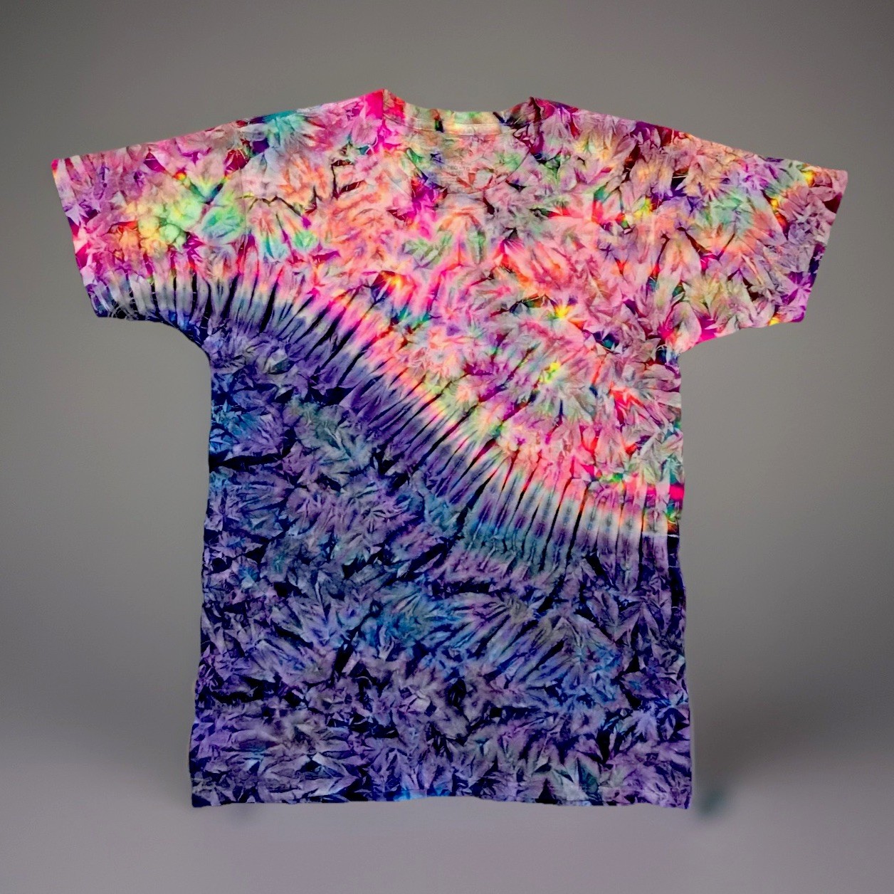 *New* 2XL – Sm Handmade Tie Dye, Cruncht Crinkle Nerds Grape Berry, Crew & V
