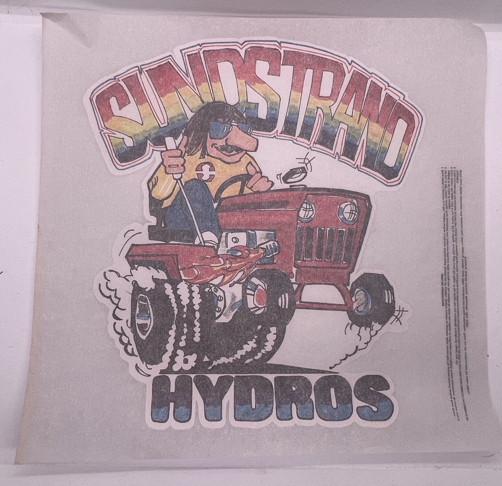 Vintage 80s Funny Retro Redneck Tractor Pull Iron On Transfer Sundstrand hydros