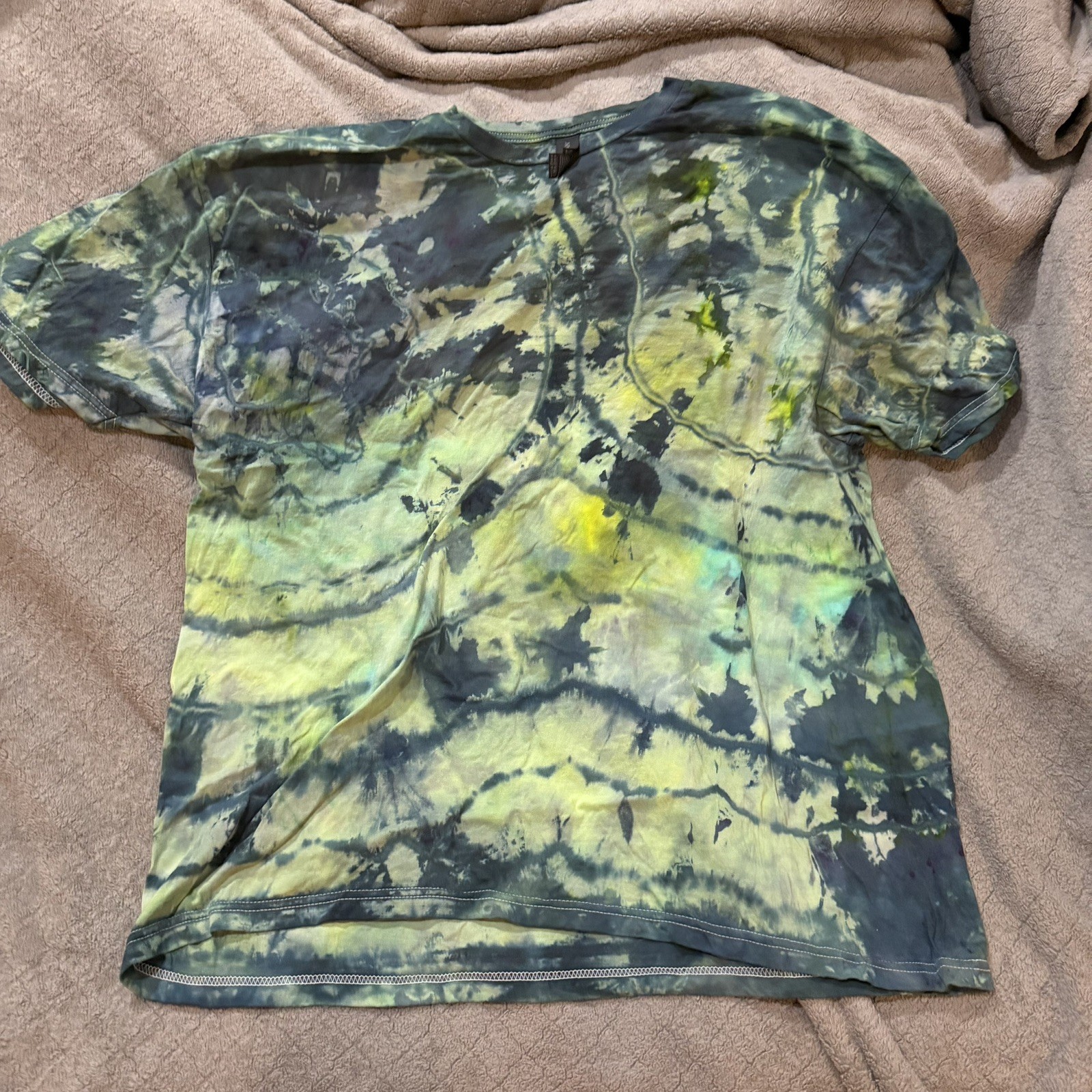 Handmade Ice Dye T Shirt 2XL Gildan Softstyle Psychedelic Boho Tee
