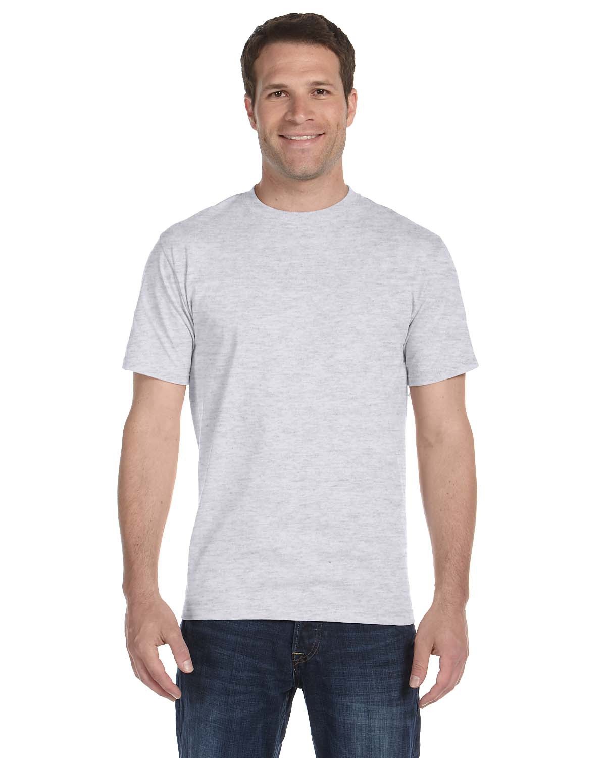 Hanes Men’s ComfortSoft 100% Cotton Lay Flat Collar Blank T-Shirt 5280 S-4XL