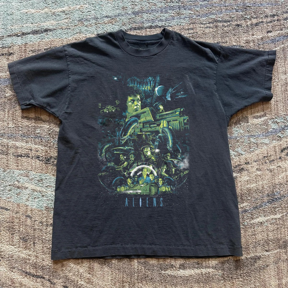 Alien Movie Retro Unisex Black T-shirt Size S-5XL