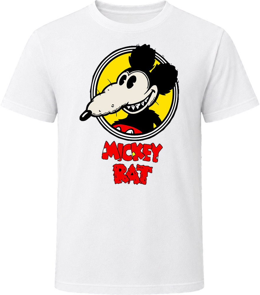Mickey Rat Cartoon Retro T Shirt Tee 100% Ring Spun Cotton Tee Gift New