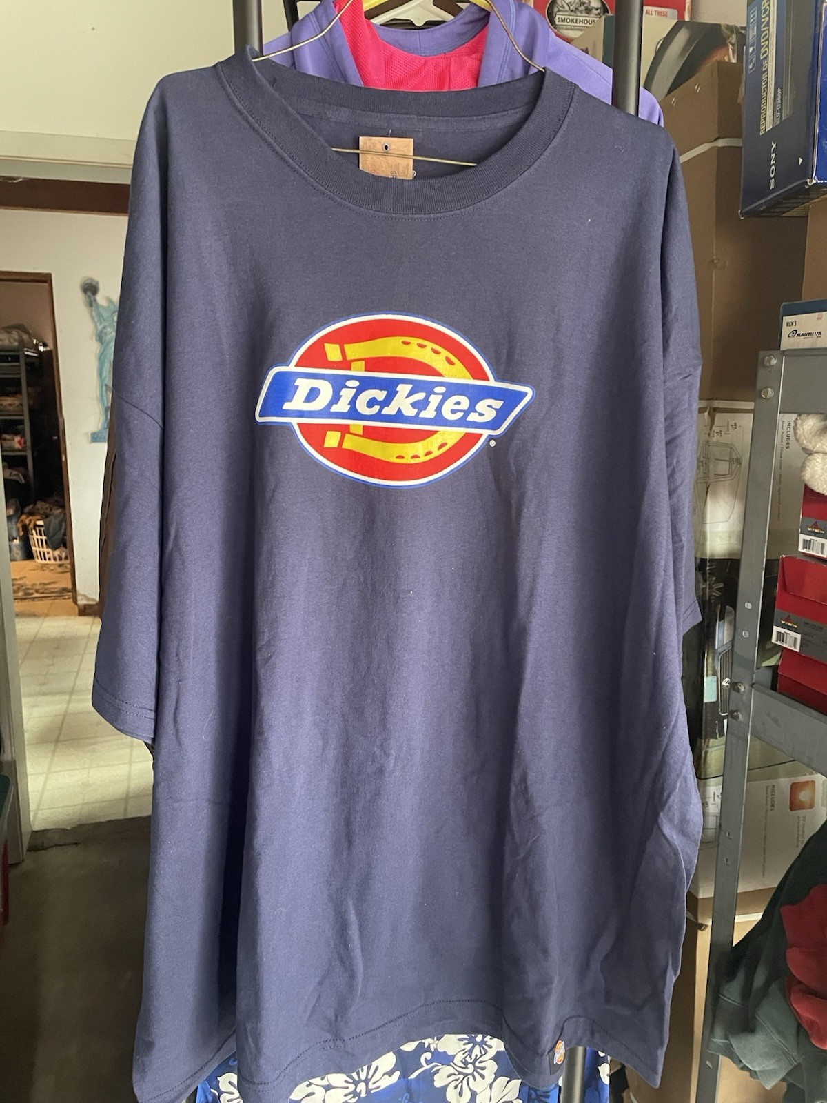 Dickies Men’s Tri-Color Logo Dark Navy T-Shirt Sz XL Lot Of 2 Shirts