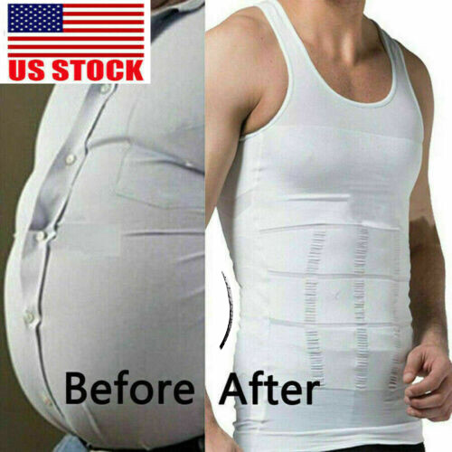 Men’s Body Shaper Toning T-Shirt Ultra Durable Tank Compression Underwear Tops