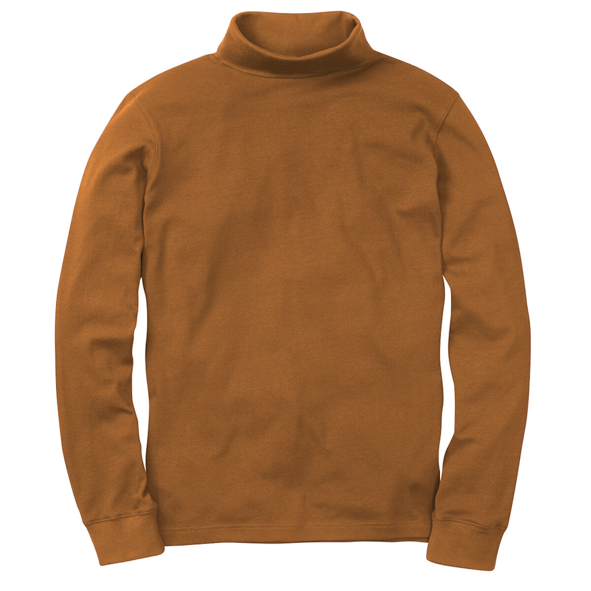 Mens Long Sleeve T shirt Turtle Neck Plain Casual Rib Funnel Winter Top M to 3XL
