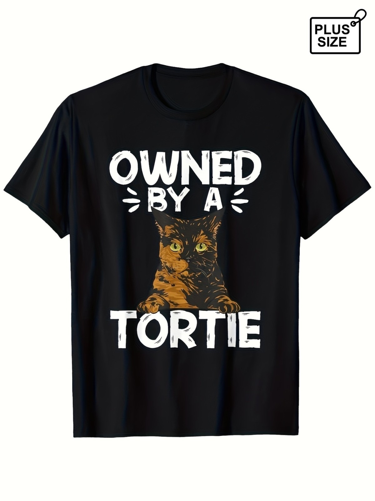 Men’S Women’S Tortoiseshell Cat Lovers T-Shirt Oversized Relaxed Fit Heavyweig