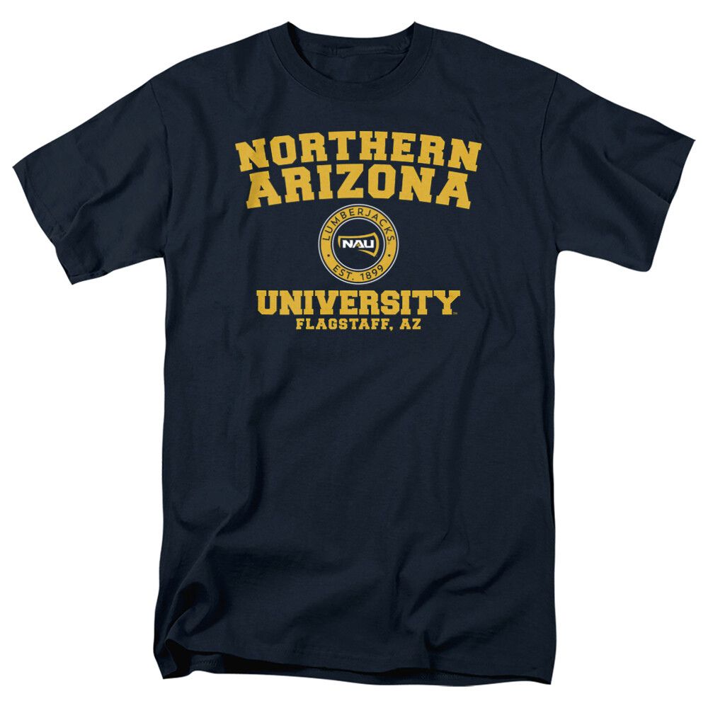 Northern Arizona University Adult T-Shirt Circle Logo, Navy, S-5XL