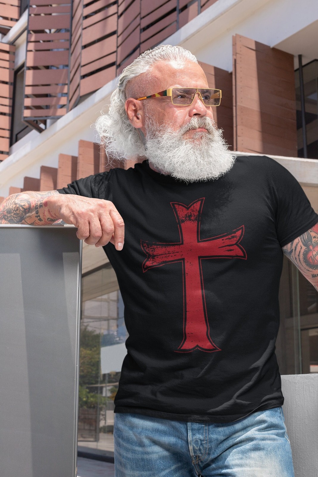 Crusader Red Cross Knights Christian Jesus Tees Templar Cross Crusader T shirt