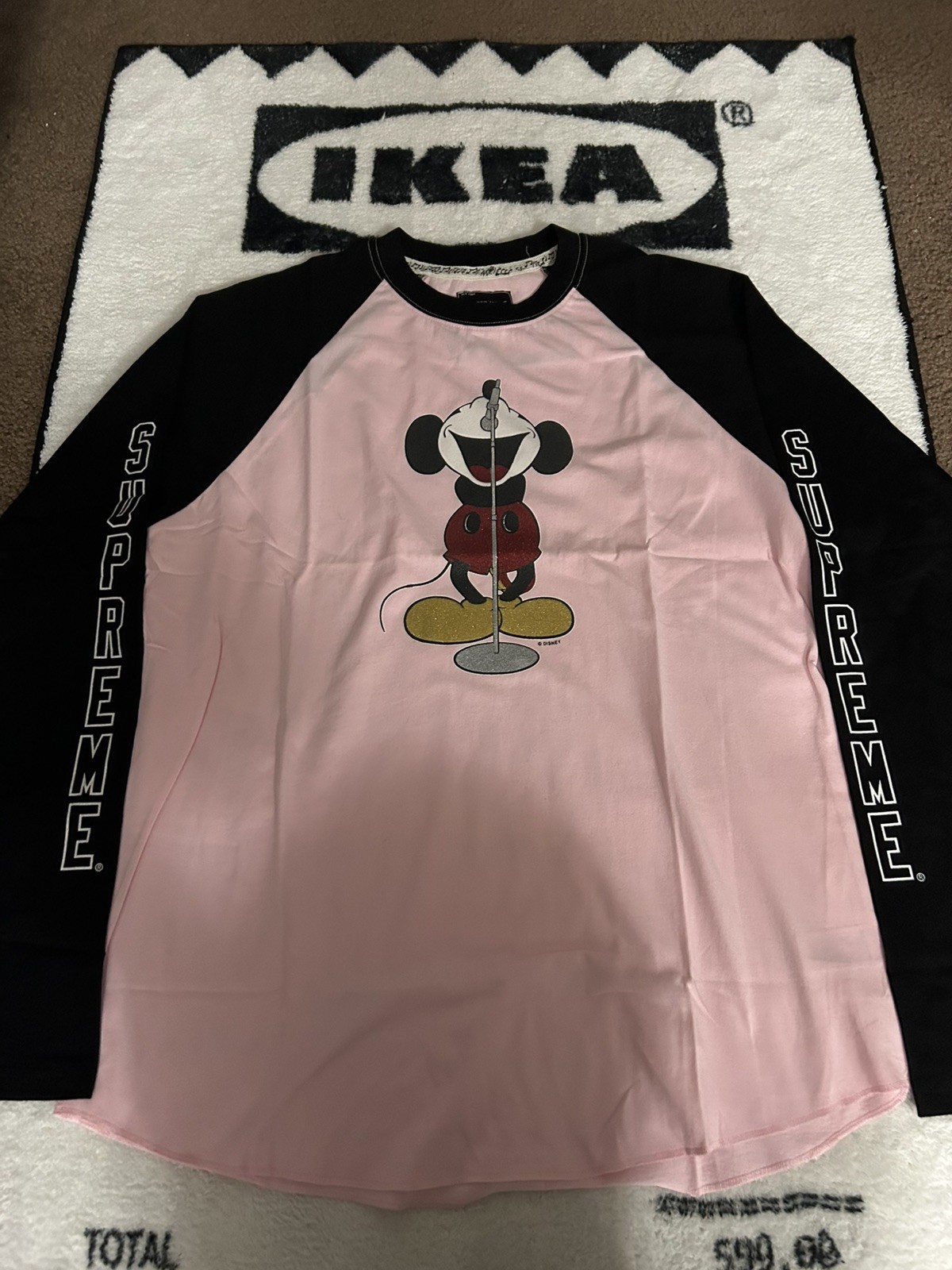 IN HAND Size Medium Pink Supreme®/Number Nine Raglan L/S Top Mickey