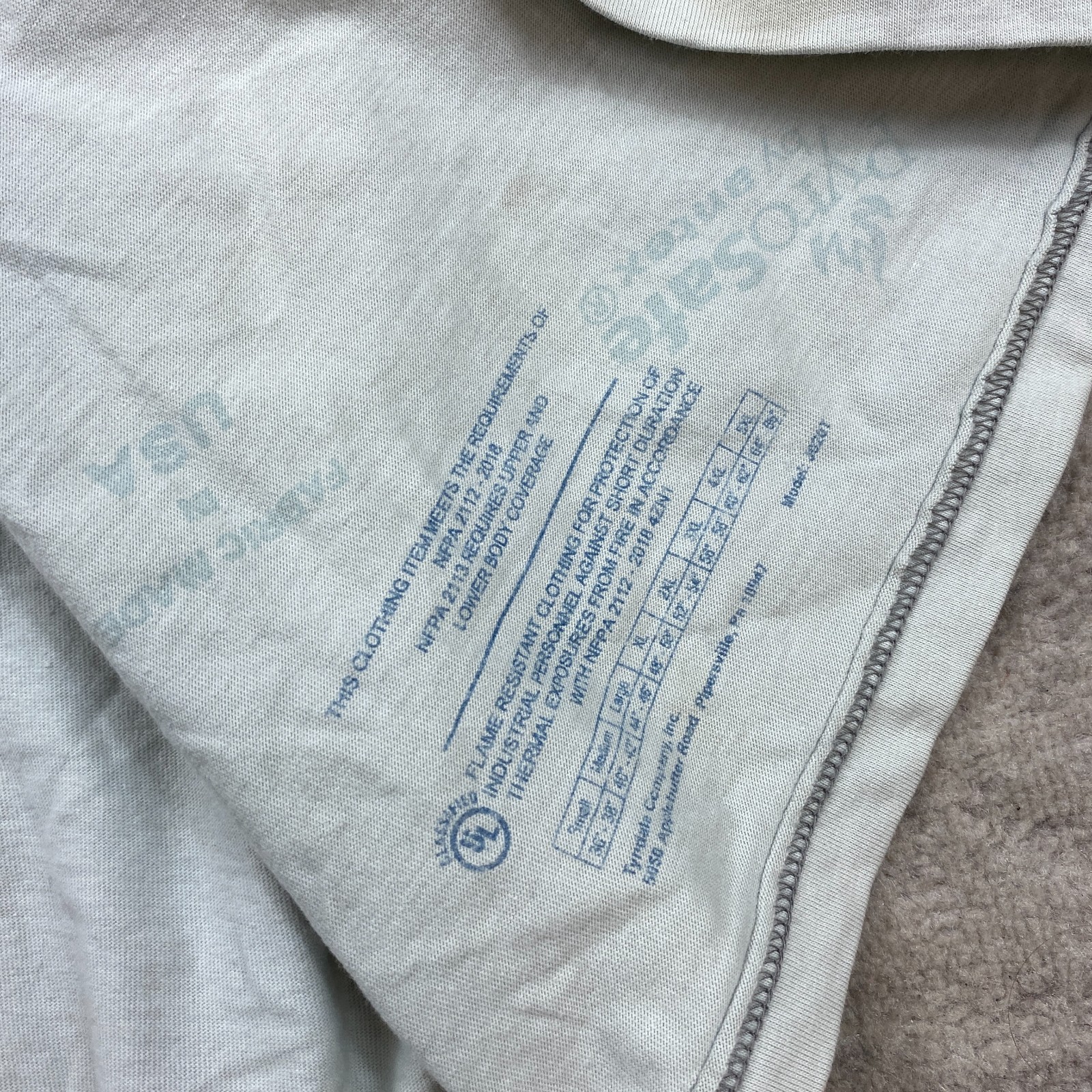 Tyndale FR Shirt 2XL XXL Long Gray CAT 2112 CAL Flame Resistant HRC ARC Rated