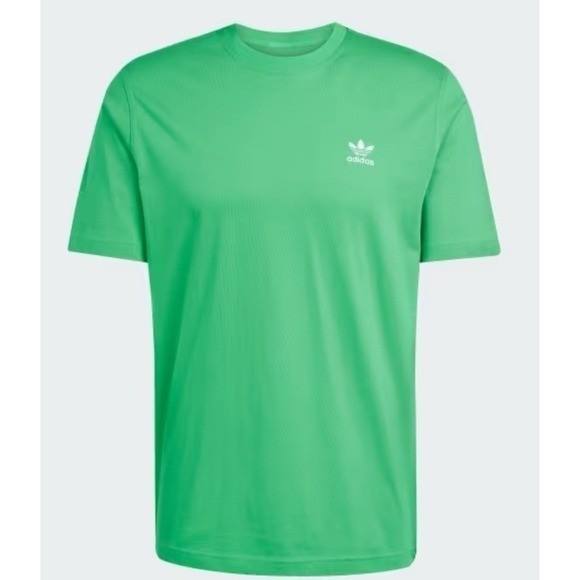 Mens XL ADIDAS ORIGINALS logo ESSENTIALS TREFOIL TEE SHIRT GREEN JN0235 XL NEW