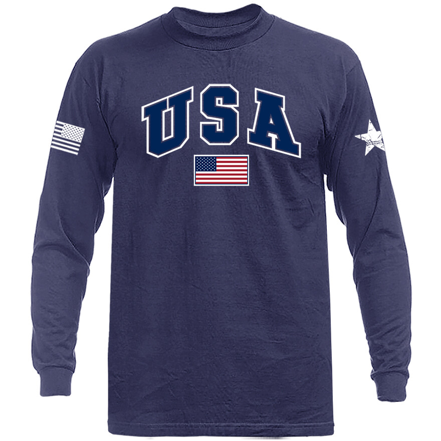 USA Original US Flag Graphic Long Sleeve