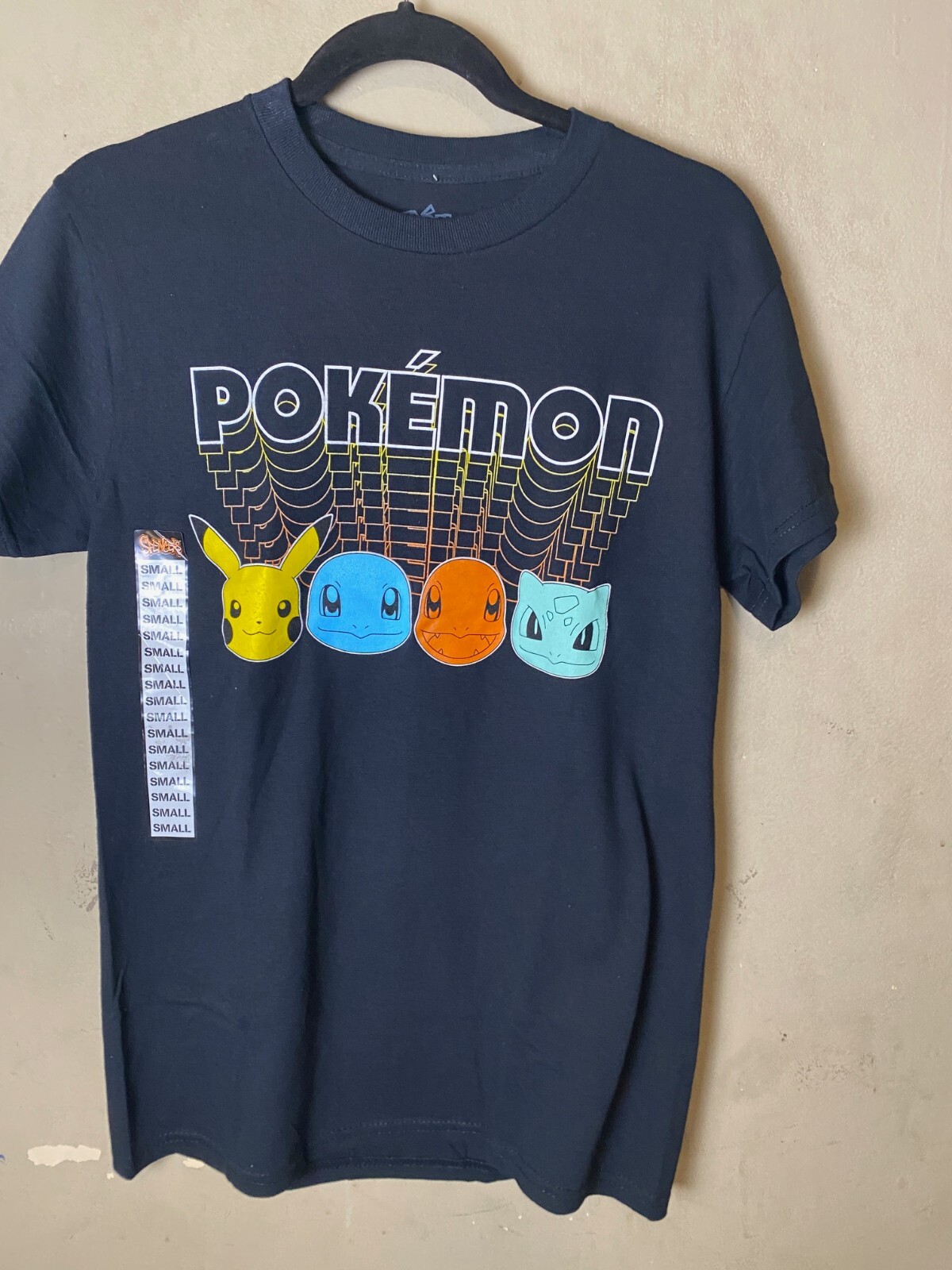 NWT-Pokemon Pikachu Gamer Nintendo Black Graphic Tee SZ S