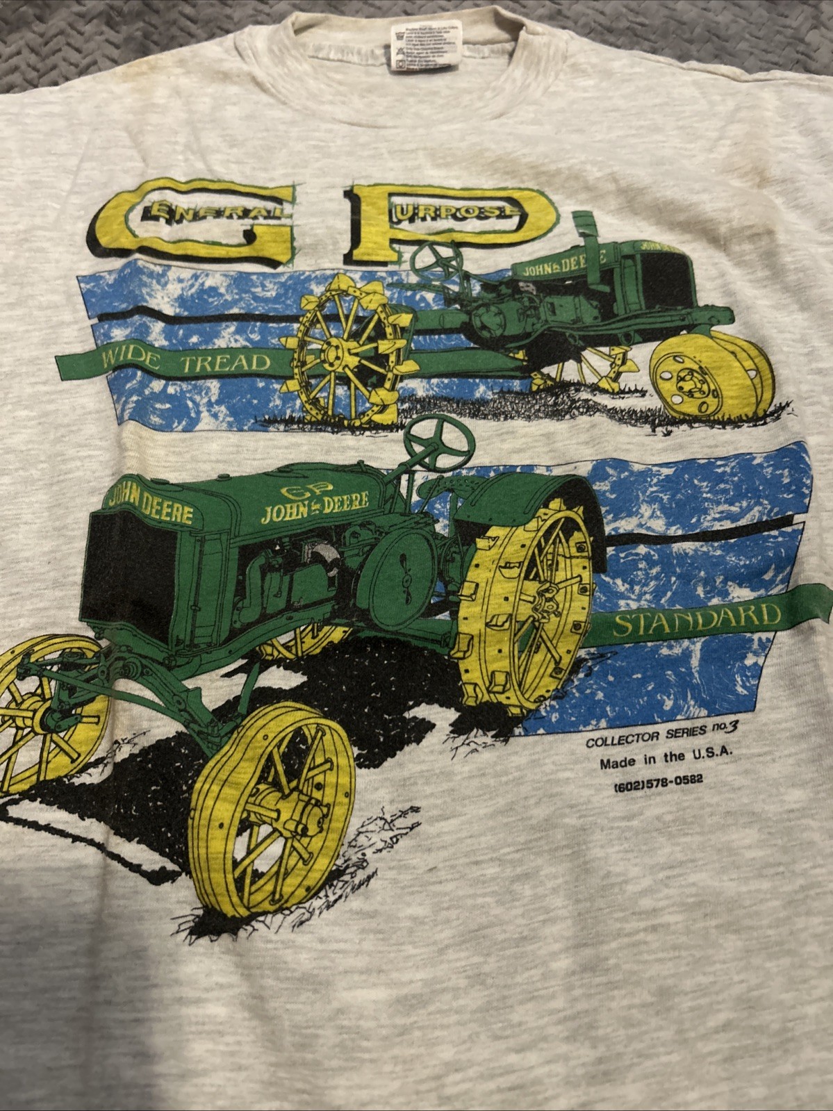 VTG Single Stitch John Deere GP General Purpose Antique Tractor T Shirt Large L