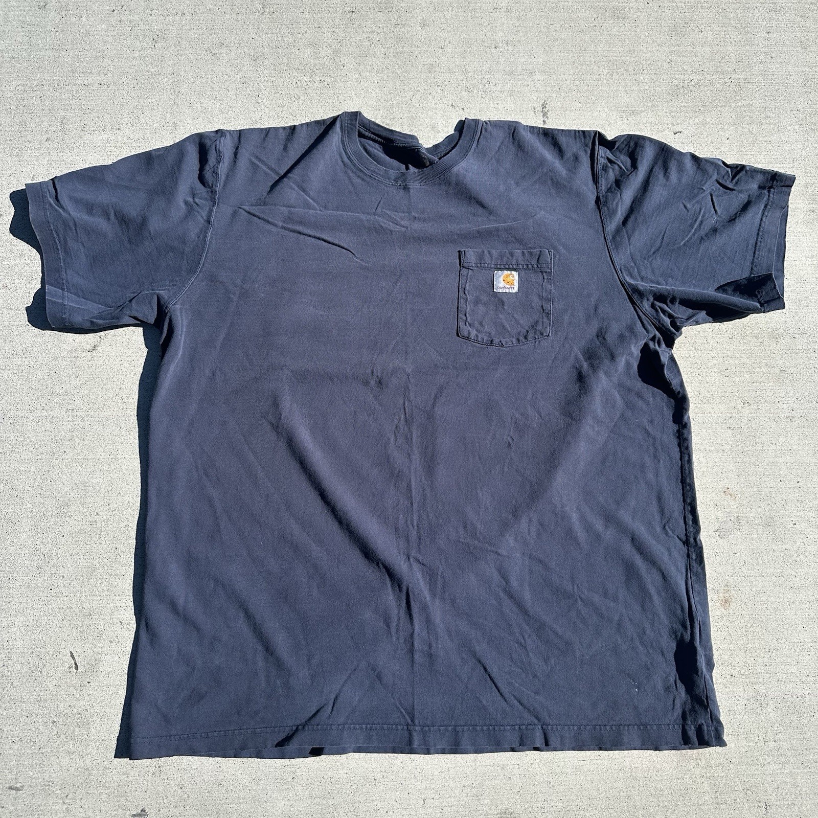 Carhartt Men’s 2XLT Tall Navy Blue Short Sleeve Pocket Relaxed Fit T-Shirt K87