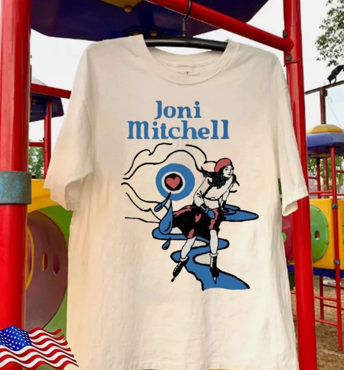 New! Joni Mitchell River T Shirt Short Sleeve Cotton All size TH482