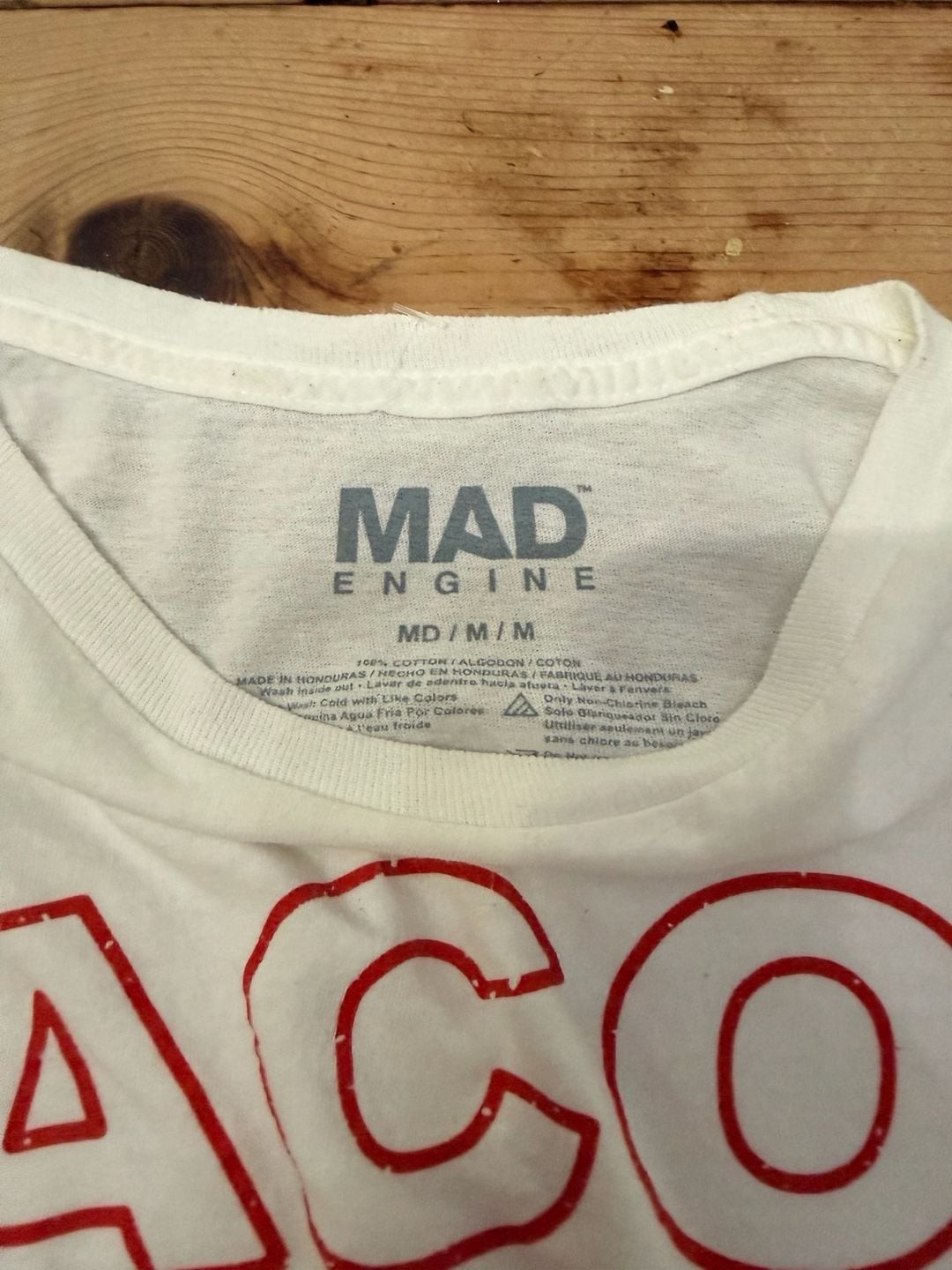 Mad Engine Men’s Retro Tacos Red Graphic Tee
