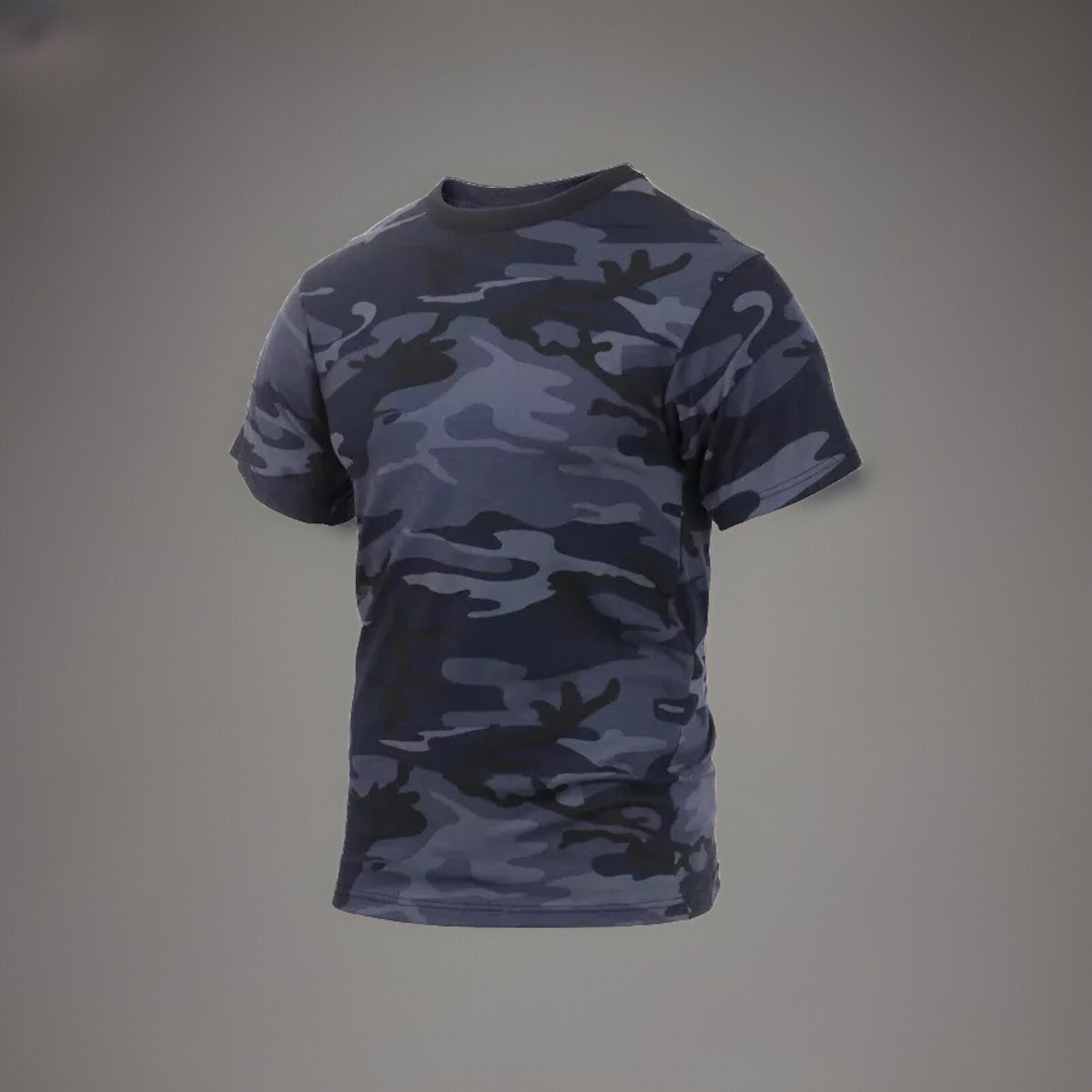 ROTHCO – BLACK-GRAY URBAN CAMO / 60% COTTON 40% POLY / S-SLEEVE T-SHIRT (S)