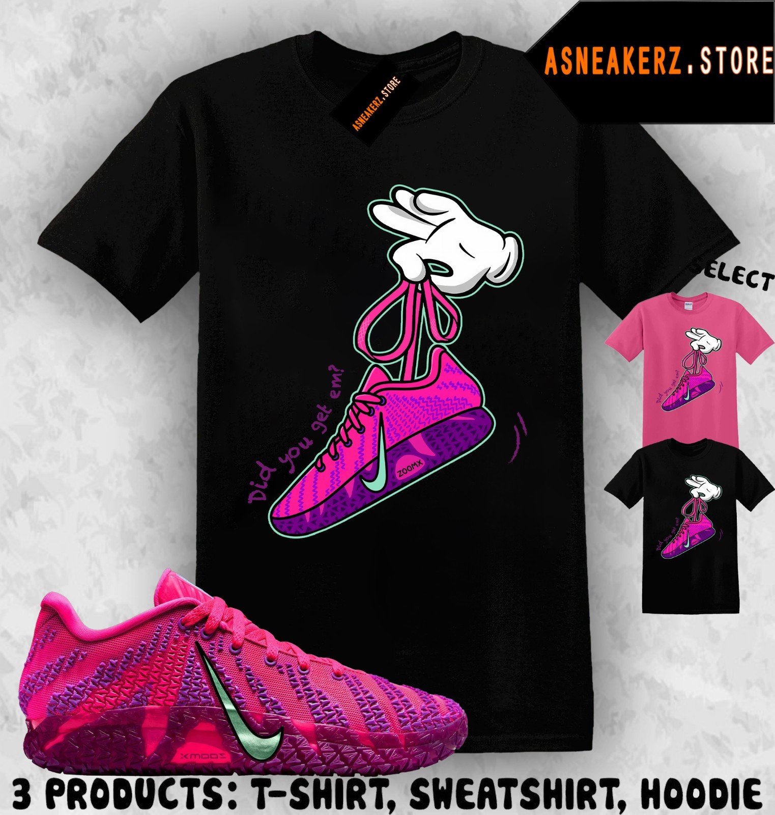 Tee Shirt Matching Ja 3 Max Volume 2025 To Match Sneaker Cartoon Hand T-Shirt
