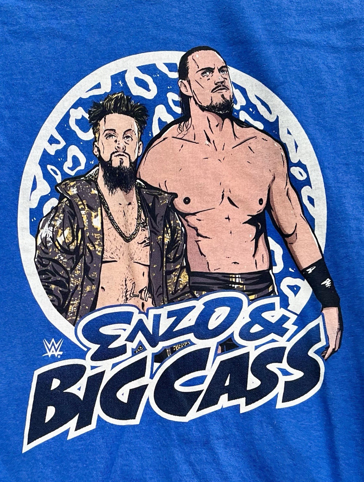 WWE Enzo & Big Cass Blue Graphic Tee Shirt Small