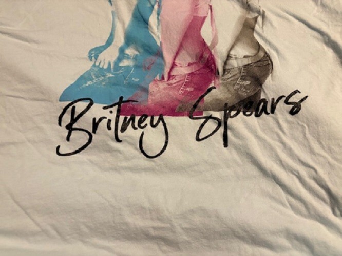 Tri-color Britney Spears short sleeve tshirt Size L