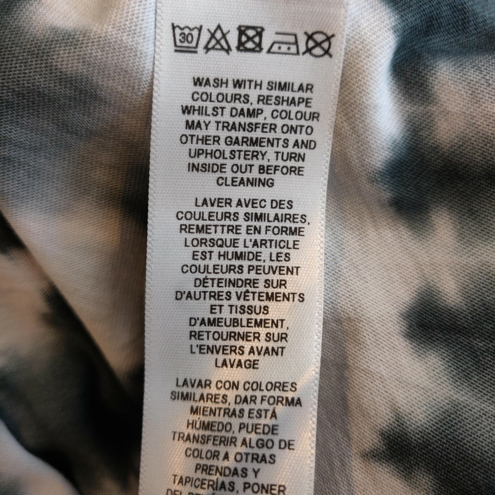 Asos NWT Unisex Sz 2XS Tie Dye L.A. Happy Face Graphic Long Sleeve T-Shirt Top