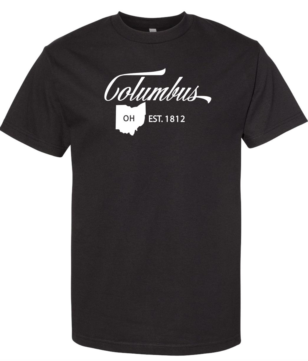 Columbus Ohio State T-Shirt Short Sleeve Graphic Tees Unisex Apparel Design