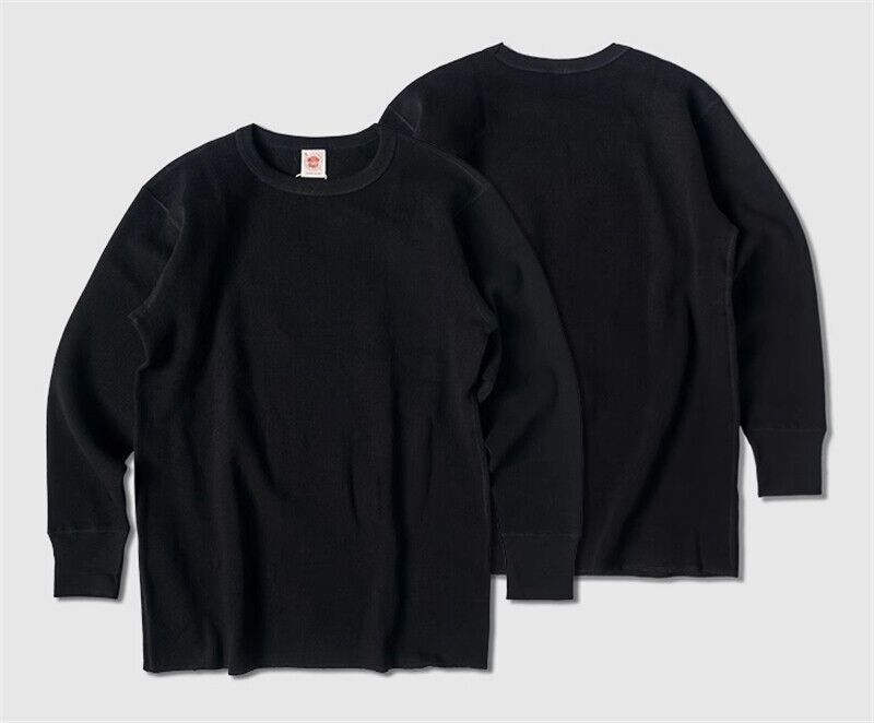 Non Stock Fall Winter Long Sleeve Basic Shirt Waffle Thermal Shirt Heavyweight