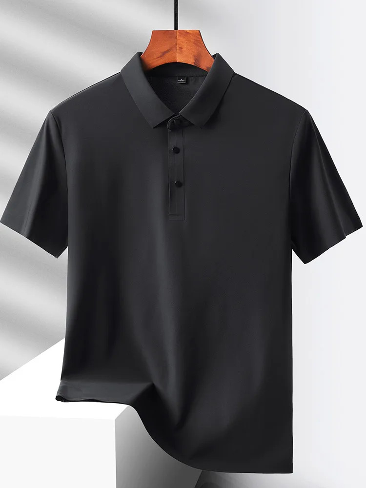 Men Summer Ice Silk Quick Dry Polo Shirt Casual Office Golf Top Tee Tshirt Gift