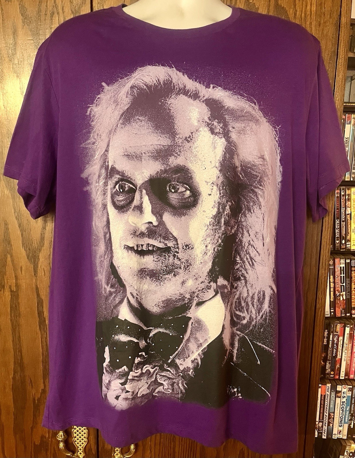 Beetlejuice Graphic Tee Shirt Purple Tim Burton 2XL Official Licensed T-Shirt