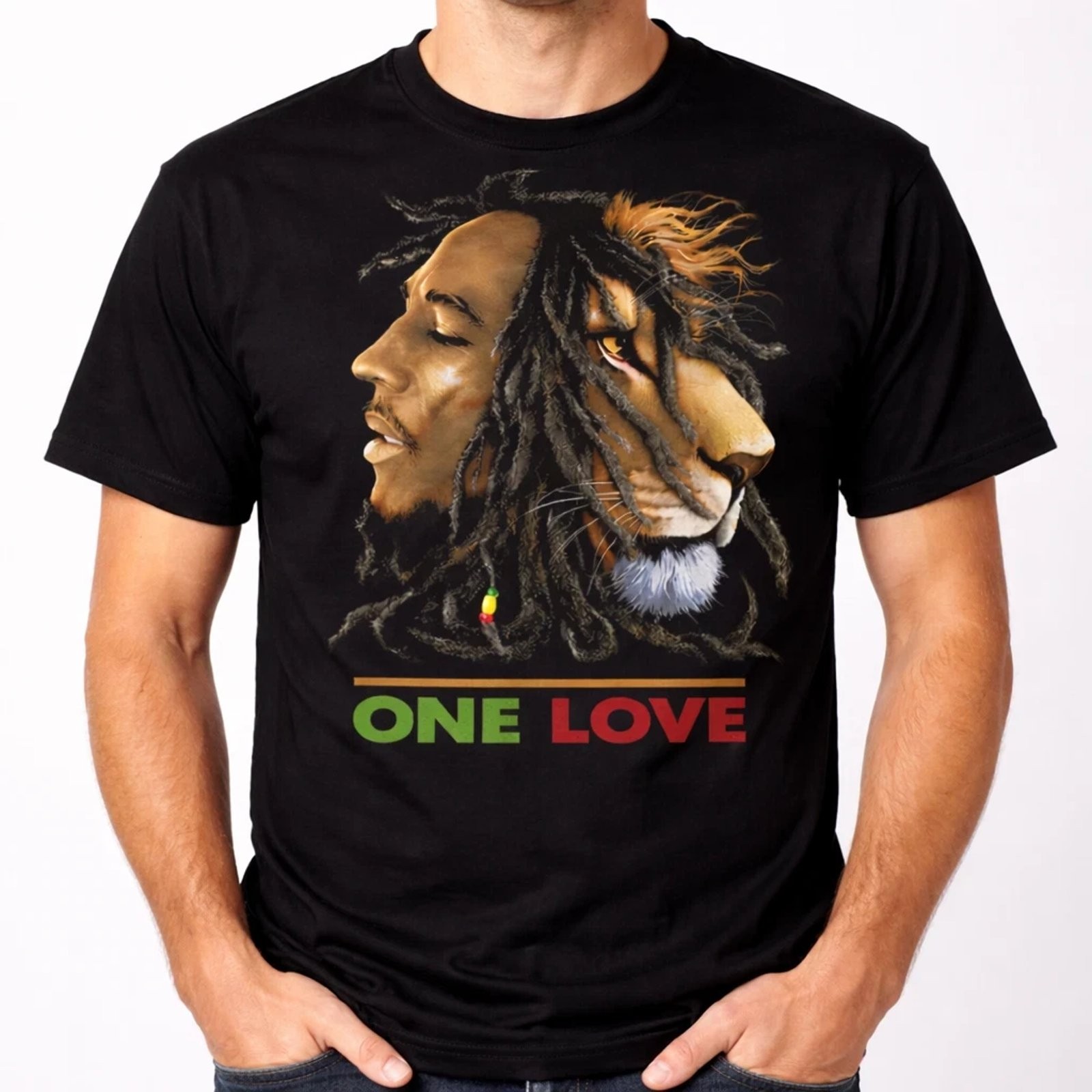 Bob Marley Lion Reggae Rock Band T-Shirt Mens Unisex Vintage Graphic Tee
