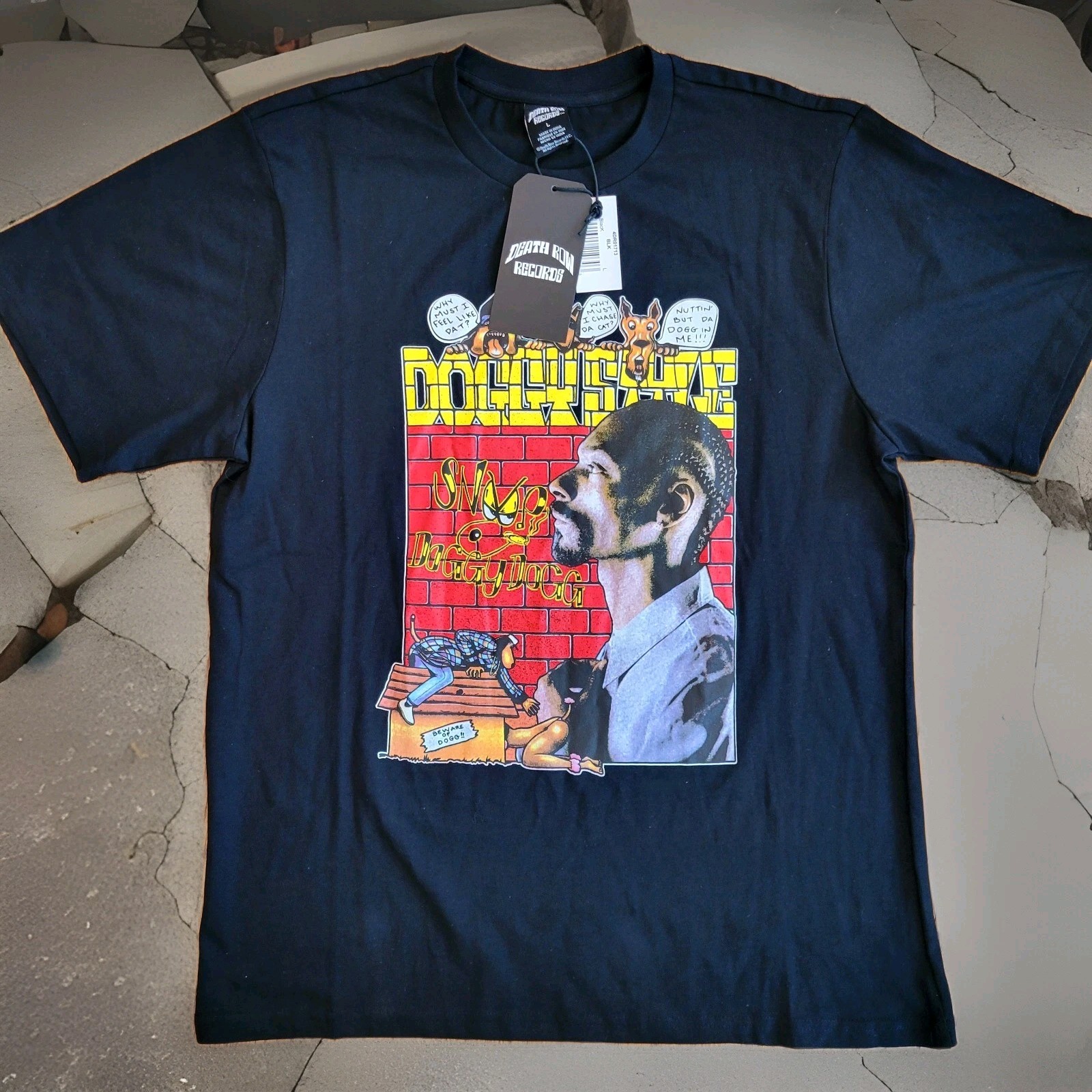Rare Snoop Dogg Doggy Style Shirt by Death Row Records / L / Black Graphic Tee