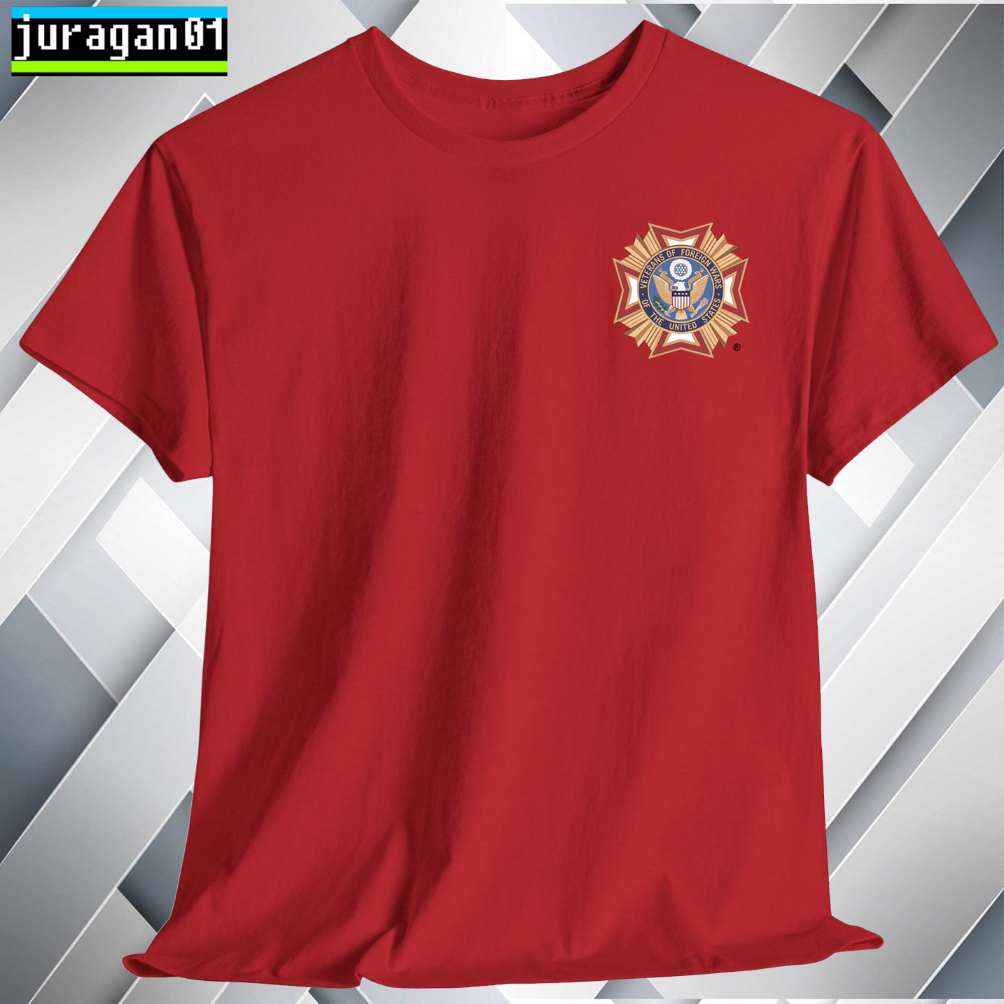 VFW Veterans of Foreign T-Shirt Black Navy White Grey Red Orange Choco S to 5XL