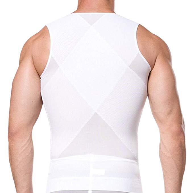 Men Compression Vest Post-Surgical Gynecomastia Shirt Body Shaper Tummy Control