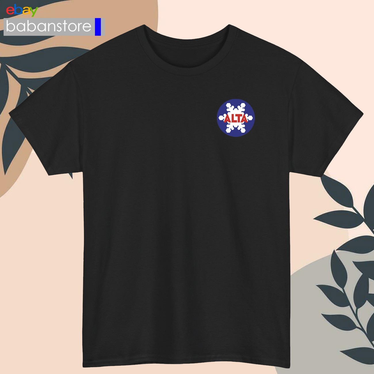 Alta Ski Resort Small Logo Black/White/Grey/Navy/Red/Light Blue T-Shirt S-5XL