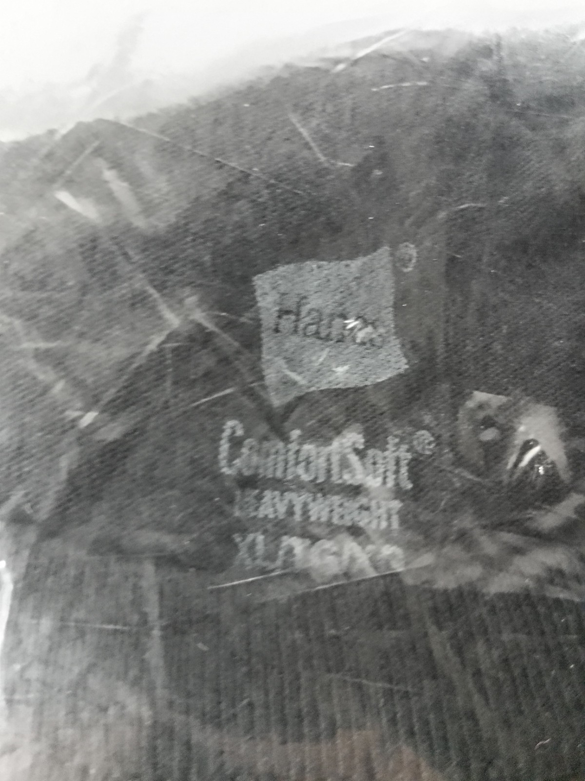 HANES COMFORT SOFT HEAVYWEIGHT T SHIRT BLACK 5280 SIZE XL PACK OF 2