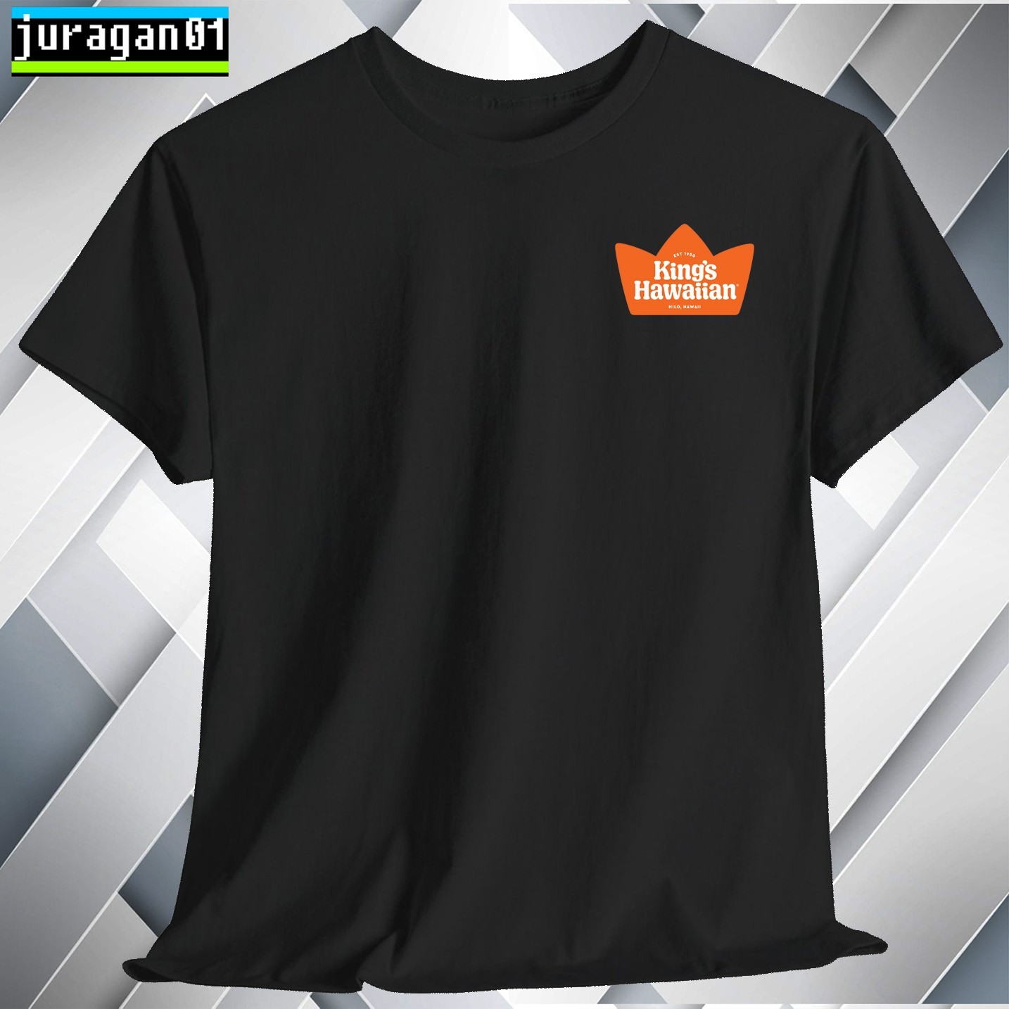 King’s Hawaiian T-Shirt Logo Black/Gray/Blue/Red/White/Choc S to 5XL Made in USA