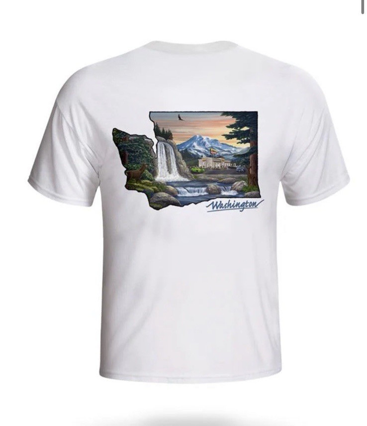 In-N-Out Burger Washington Original Tee Men’s M White Graphic Print T-Shirt