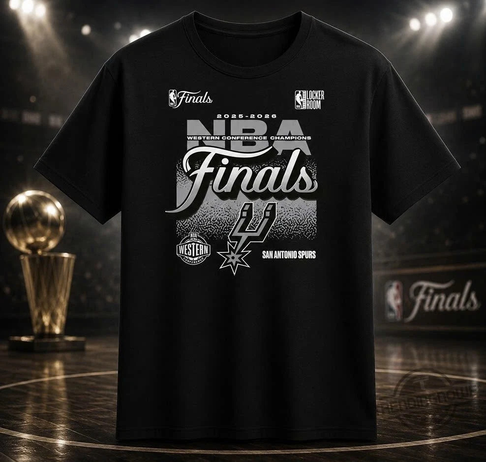 HOT NEW ITEM! Spurs 2026 Conference Finals Champions Locker Room T-Shirt