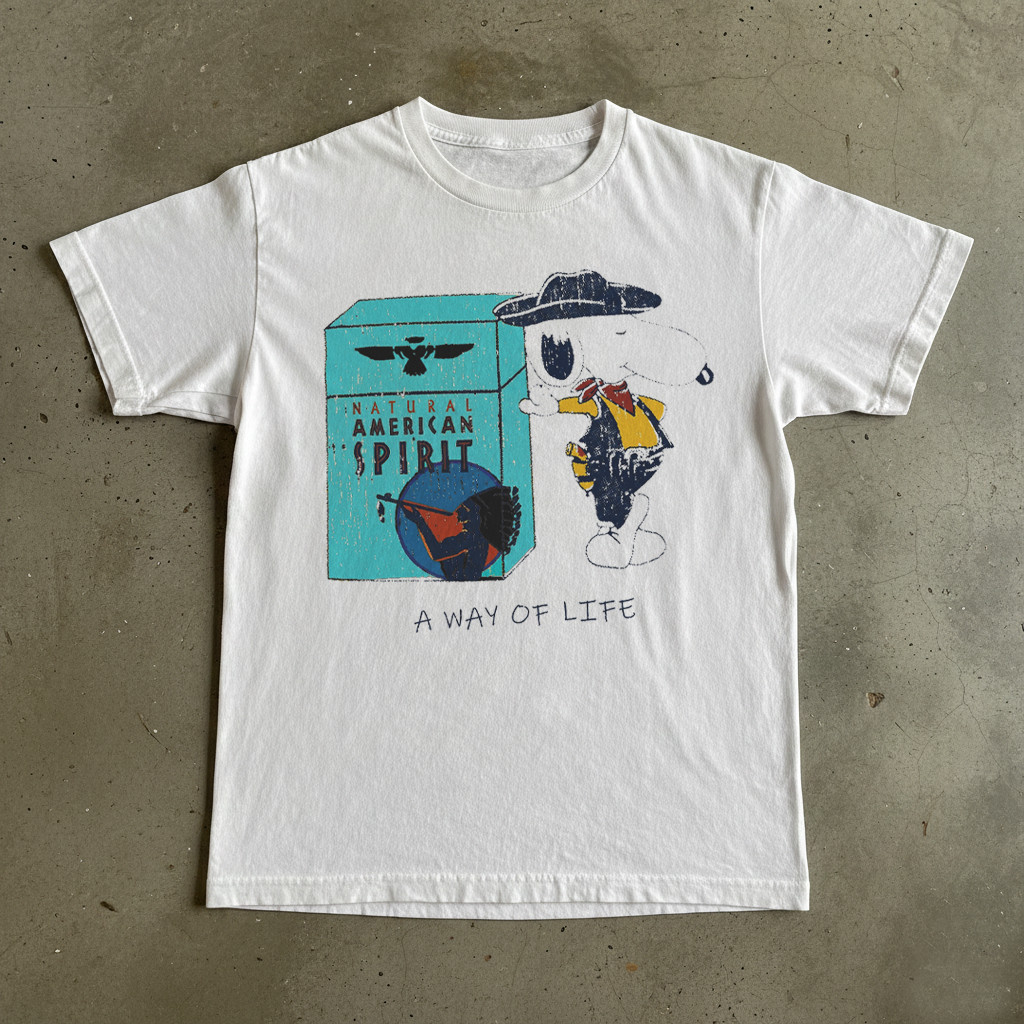Vintage American Spirits Snoopy Tee