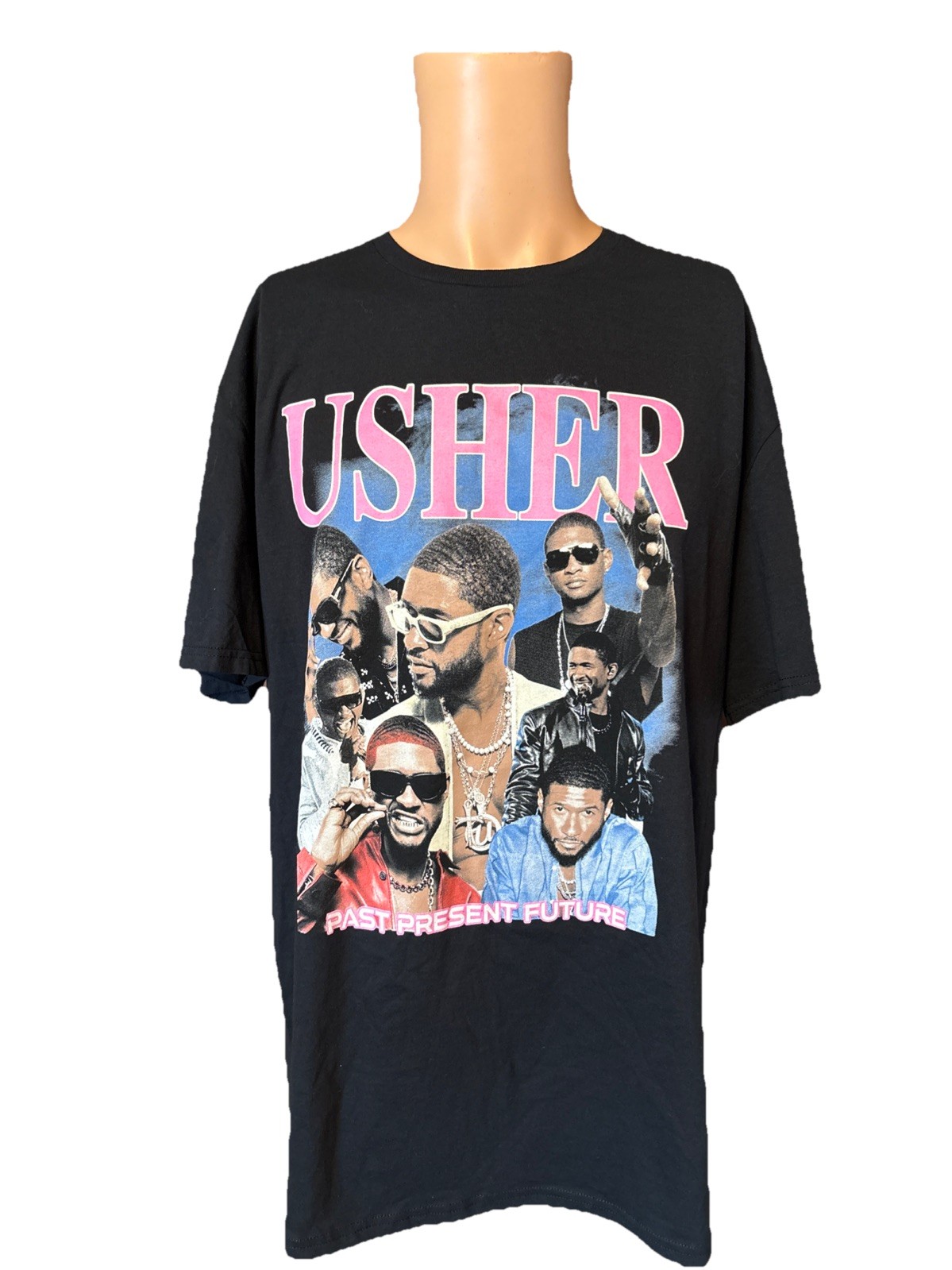Usher Past Present Future Tour Black Shirt Size 2XL Unisex Adult