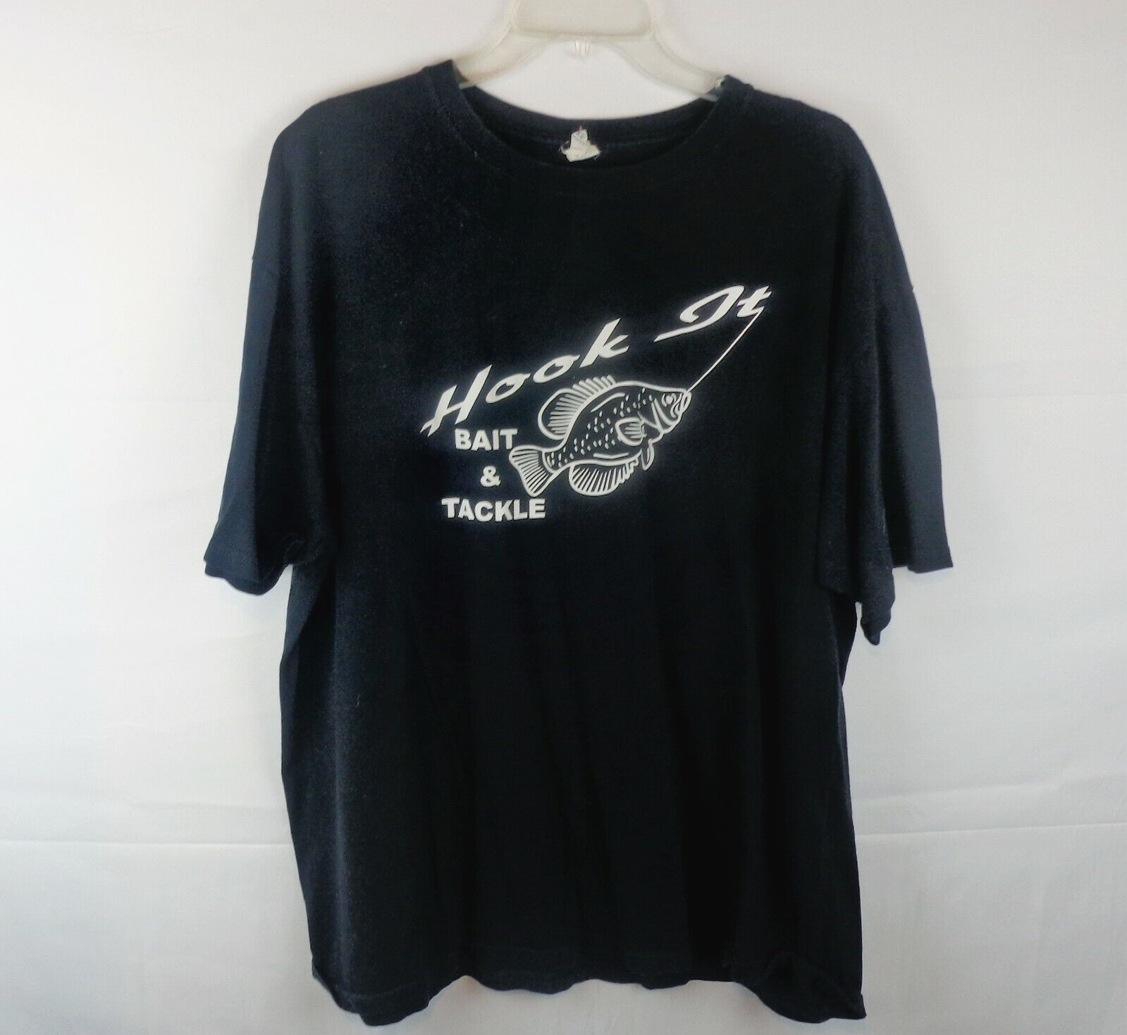 Black Hook It Bait Shop Short Sleeve Shirt Men’s 2 XL Bass Fishing Boat Outdoor