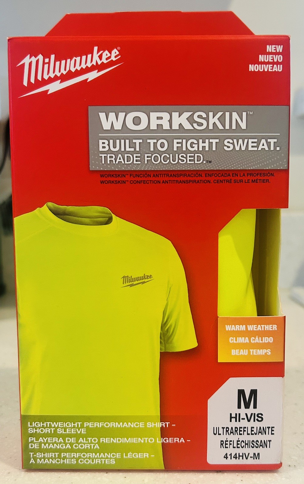 Milwaukee Workskin Lightweight Performance Shirt – Short Sleeve Hi Vis Yellow