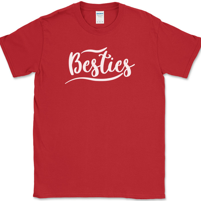 Besties T-Shirt Funny Humor Group Best Friends Forever Novelty Text Tee