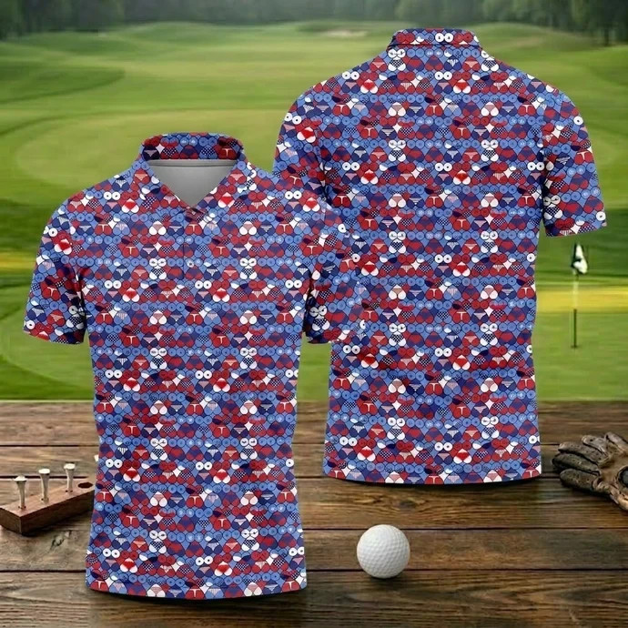Red Blue White Naughty Fun Patriotic Golf Shirt, 250th Anniversary Shirts HS836